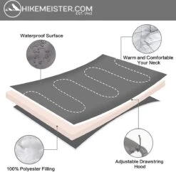 Meisterhome® Mummy Slaapzak - Kamperen - Antraciet - Ca. 220 X 75 Cm - Incl. Draagtas -Outdoor Kampeeruitrusting Winkel 1200x1176 4