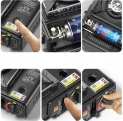 IBright Draagbare Camping Kooktoestel - Gasbrander - 1 Pits Gaspit - Elektrische Ontsteking - 2900 Watt - Met Koffer - Zwart -Outdoor Kampeeruitrusting Winkel 1200x1177 4