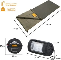 Dutch Mountains Slaapzak Vlieland XL - Grote Katoenen 210 X 80cm Lichtgewicht - Incl. Tasje En Tochtstrip -Comfortzone: 5-8 Graden- -Outdoor Kampeeruitrusting Winkel 1200x1178 19