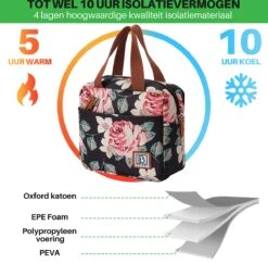 Brisby 4 Laags Geïsoleerde Koeltas - Lunchtas 4 Liter - Bloemetjes -Outdoor Kampeeruitrusting Winkel 1200x1178 2