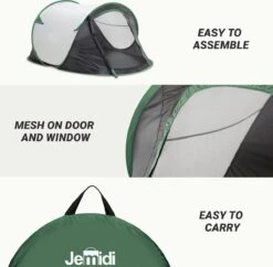 JEMIDI Tweepersoons Pop-up Tent - Opgooitent, Werptent Voor 2 Personen - Ideaal Als Festivaltent Of Kampeertent - Verschillende Kleuren 10 JEMIDI Tweepersoons Pop-up Tent - Opgooitent, Werptent Voor 2 Personen - Ideaal Als Festivaltent Of Kampeertent - Verschillende Kleuren -Outdoor Kampeeruitrusting Winkel 1200x1178 23