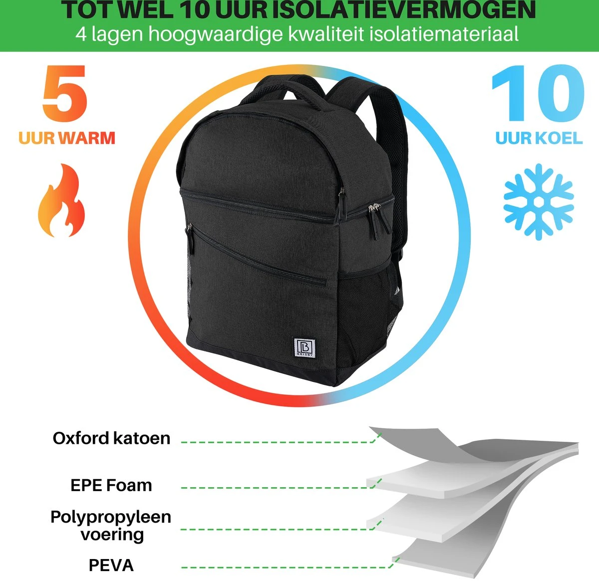 Brisby 4 Laags Geïsoleerde Koeltas Rugzak - 25 Liter - Met handige vakken voor Bestek en Essentials - Waterafstotend Materiaal - Zwart Brisby 4 Laags Geïsoleerde Koeltas Rugzak - 25 Liter - Met Handige Vakken Voor Bestek En Essentials - Waterafstotend Materiaal - Zwart -Outdoor Kampeeruitrusting Winkel 1200x1178 3