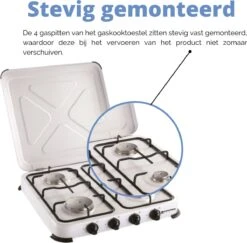 Kemper Gas Kooktoestel - Campingkooktoestel - Set Met 4 Branders - Gas - 4650W 3 Kemper Gas Kooktoestel - Campingkooktoestel - Set Met 4 Branders - Gas - 4650W -Outdoor Kampeeruitrusting Winkel 1200x1180 6