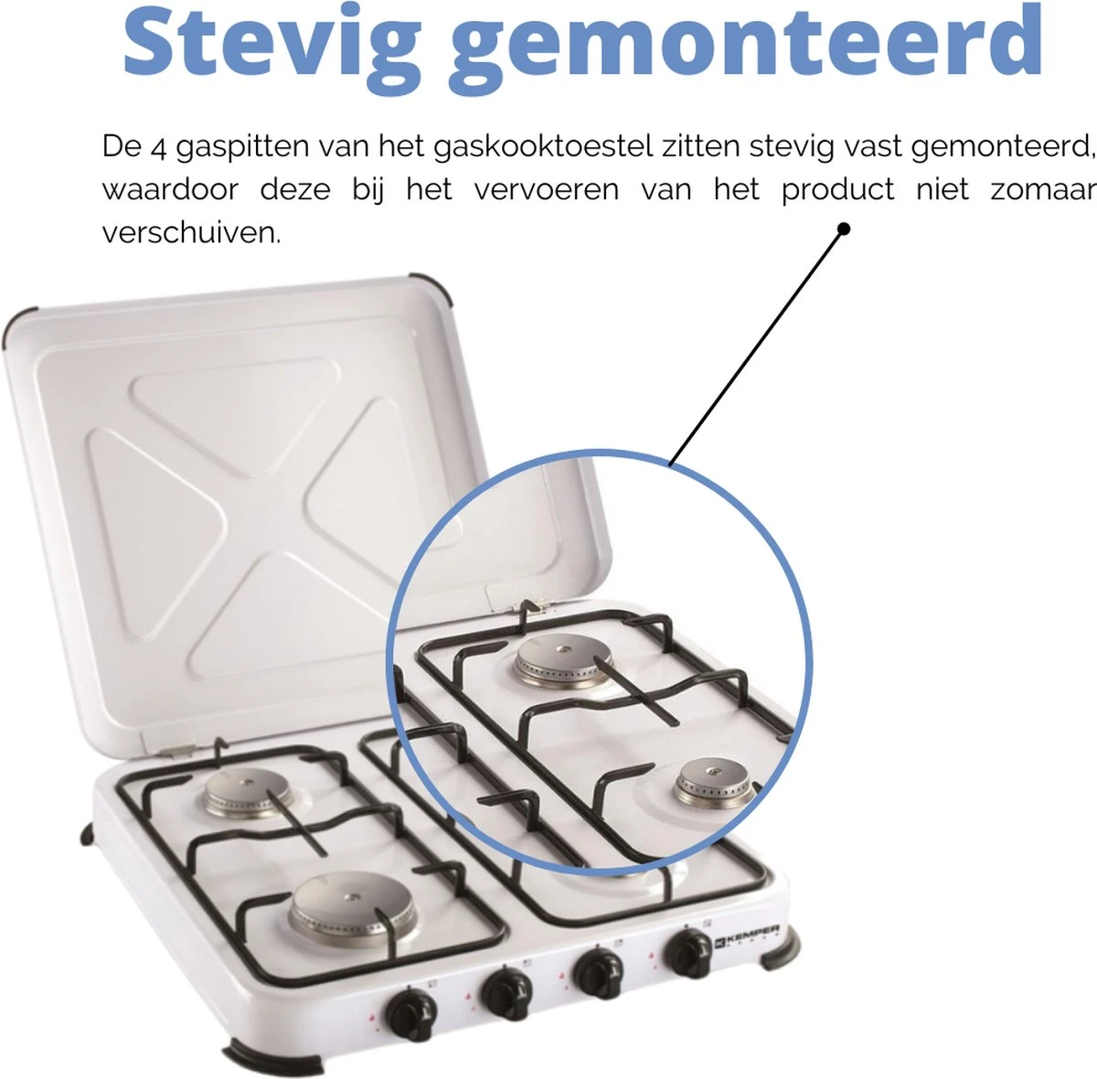 Kemper gas kooktoestel - Campingkooktoestel - set met 4 branders - gas - 4650W Kemper Gas Kooktoestel - Campingkooktoestel - Set Met 4 Branders - Gas - 4650W -Outdoor Kampeeruitrusting Winkel 1200x1180 6