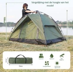 Sens Design Pop Up Tent - Tent - 2-3 Personen -Outdoor Kampeeruitrusting Winkel 1200x1180 8