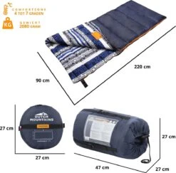 Dutch Mountains Slaapzak Goeree XL - Extra Groot 220x90cm - Katoenen Binnenkant - Aanritsbaar - Tochtstrip En Compressiehoes -Outdoor Kampeeruitrusting Winkel 1200x1182 11