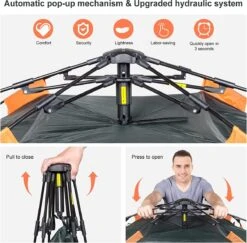 Merkloos Kamping Tent / Absolutely Waterproof, Lightweight Camping Tent With - Tent Ideal For Camping In The Garden, Dome Tent, -Outdoor Kampeeruitrusting Winkel 1200x1182 23