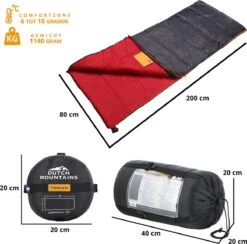 Dutch Mountains Slaapzak Tholen - 200 X 80cm - Aanritsbaar - Slechts 1140 Gram – Polyester - Tochtstrip En Compressiehoes -Outdoor Kampeeruitrusting Winkel 1200x1184 5