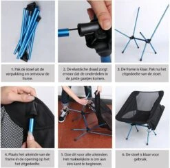 Lopoleis® Campingstoel – Campingstoel Opvouwbaar – Visstoel – Vouwstoel – Strandstoel – Inklapbaar – Lichtgewicht – Outdoor Stoel - Hoge Rugleuning -Outdoor Kampeeruitrusting Winkel 1200x1190