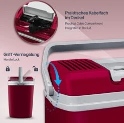 Tillvex- Koelbox, Coolbox, 24 Liter, Rood -Outdoor Kampeeruitrusting Winkel 1200x1190 4