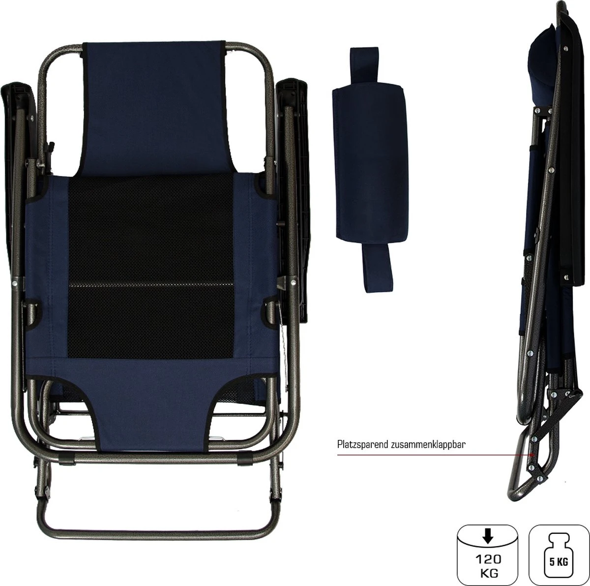 Ligstoel 155x60cm - opvouwbaar Campingstoel Ligbed Strandstoel Tuinstoel vouwligstoel Blauw Ligstoel 155x60cm - Opvouwbaar Campingstoel Ligbed Strandstoel Tuinstoel Vouwligstoel Blauw -Outdoor Kampeeruitrusting Winkel 1200x1191 2