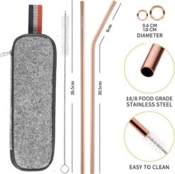 House Of Husk Reisbestek - Reis Bestekset - Chopsticks - Metalen Rietjes Met Borstel - Lepel - Vaatwasserbestendig - RVS - 7 Delig - Rose Goud -Outdoor Kampeeruitrusting Winkel 1200x1193 10