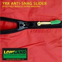 LOWLAND OUTDOOR® Donzen Slaapzak - Companion Economy - 210x80 Cm - Rood -Outdoor Kampeeruitrusting Winkel 1200x1196 11