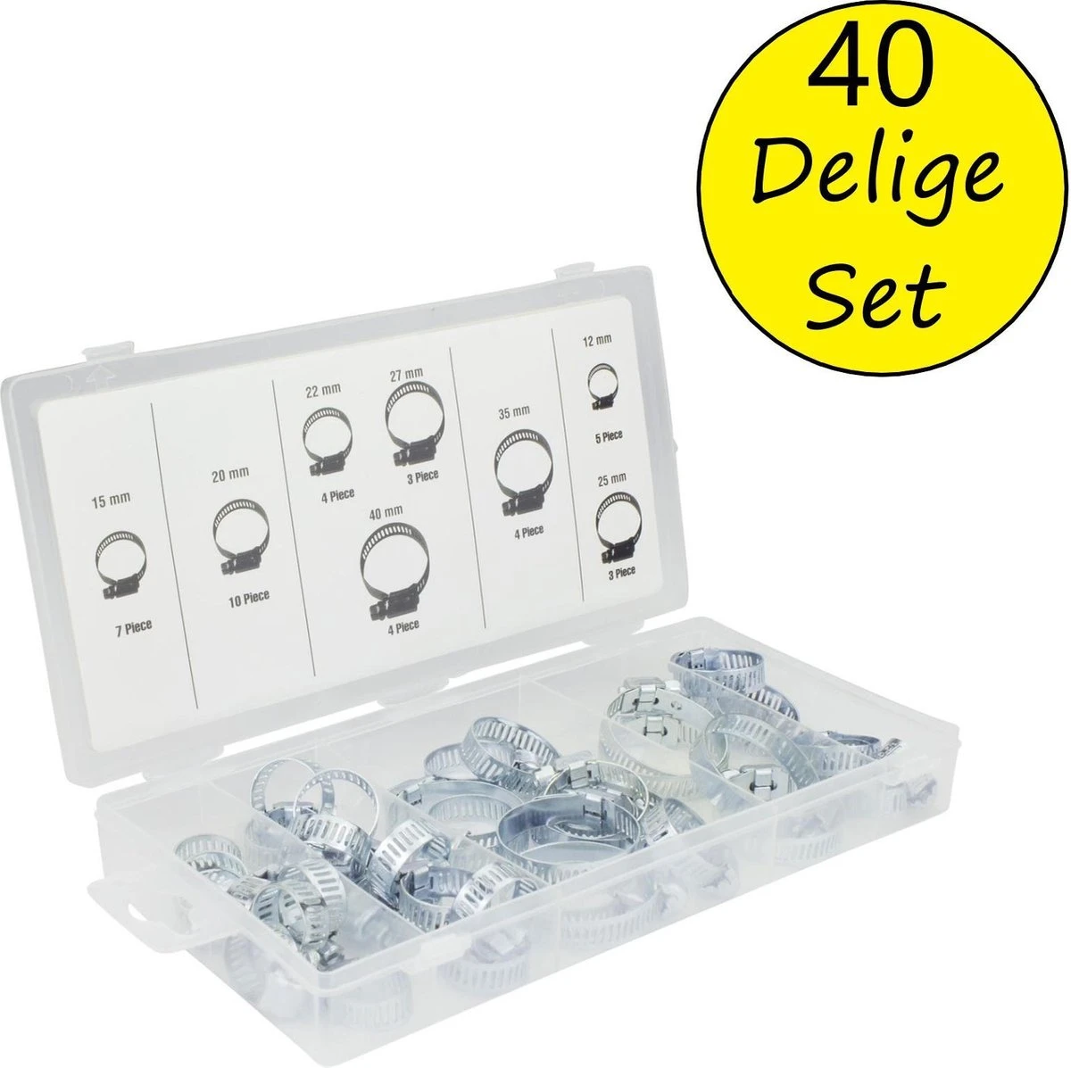 Benson Slangenklemmen Set 40 Delig – 8 Verschillende Formaten – Zilverkleurig Benson Slangenklemmen Set 40 Delig – 8 Verschillende Formaten – Zilverkleurig -Outdoor Kampeeruitrusting Winkel 1200x1197 13