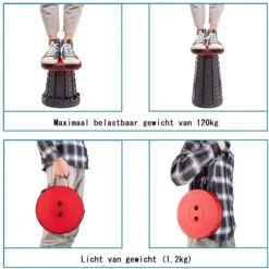 Kampeerkruk - Uitschuifbare Kruk - Rood/Zwart- Tot 120 Kg - Travel Stool - Opvouwbare Campingkruk - Inklapbaar Krukje - Telescopische Kruk - Camping - Outdoor -Outdoor Kampeeruitrusting Winkel 1200x1198 8