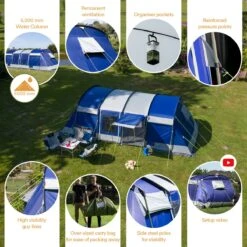 Skandika Montana 8 Sleeper Tent – Tunneltent – 8 Persoons Familietent - Campingtent – Sleeper Technology (2 Tot 4 Extra Donkere Slaapcabines) – Ingenaaide Tentvloer - Muggengaas – 700 X 310 X 200 Cm (LxBxH) – 5000mm Waterkolom – Kamperen – Blauw/wit 2 Skandika Montana 8 Sleeper Tent – Tunneltent – 8 Persoons Familietent - Campingtent – Sleeper Technology (2 Tot 4 Extra Donkere Slaapcabines) – Ingenaaide Tentvloer - Muggengaas – 700 X 310 X 200 Cm (LxBxH) – 5000mm Waterkolom – Kamperen – Blauw/wit -Outdoor Kampeeruitrusting Winkel 1200x1199 10