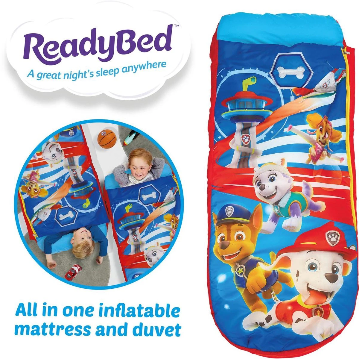 Paw Patrol Junior ReadyBed-2 in 1 Kids Sleeping Inflatable air Bed in a Bag with a Pump, Polyester, Single Paw Patrol Junior ReadyBed-2 In 1 Kids Sleeping Inflatable Air Bed In A Bag With A Pump, Polyester, Single -Outdoor Kampeeruitrusting Winkel 1200x1199 7