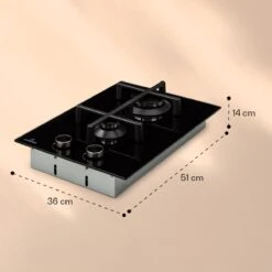 Illuminosa Domino Gaskookplaat 2-pits Sabaf Branders Glaskeramiek -Outdoor Kampeeruitrusting Winkel 1200x1200 1139
