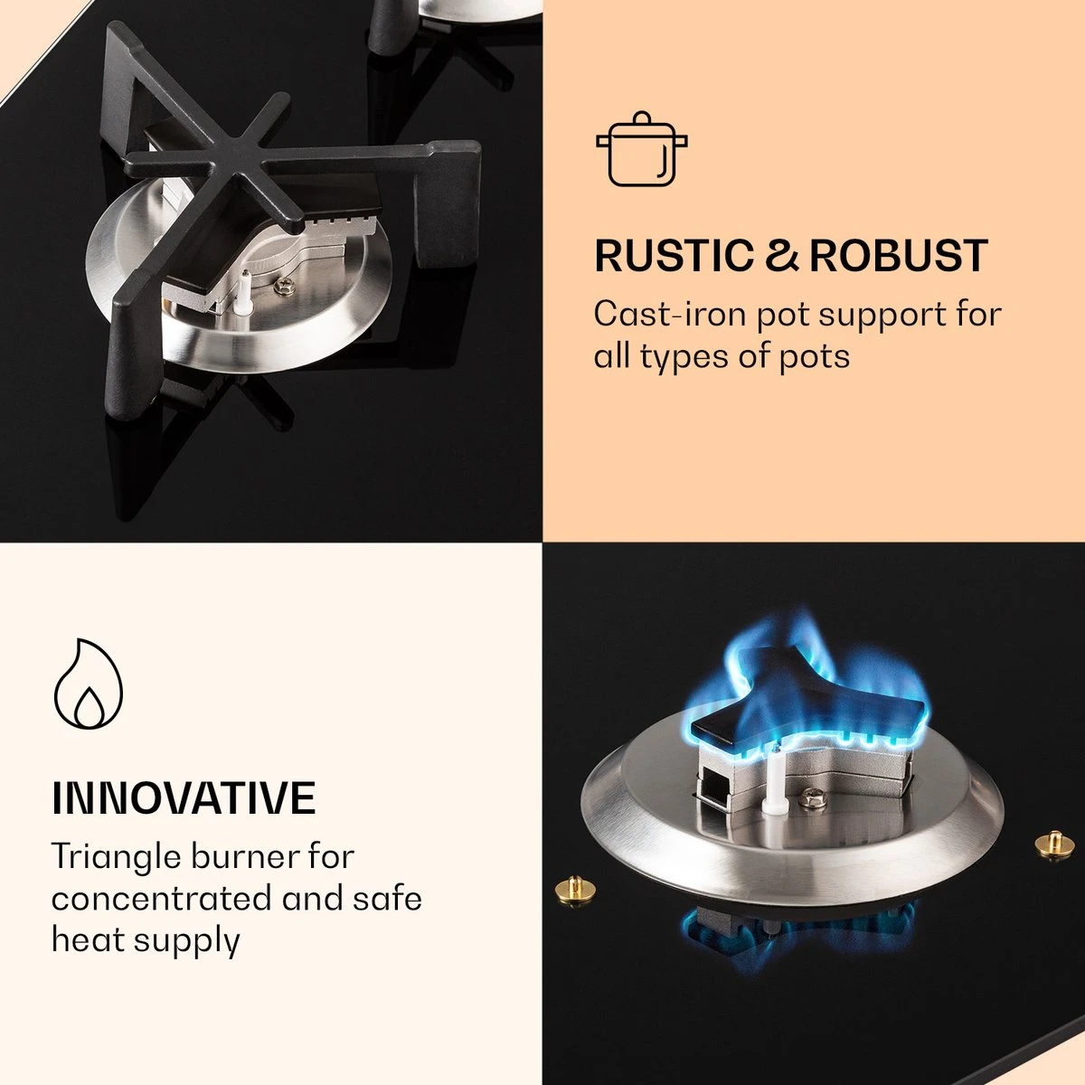 Trifecta 6 gaskookplaat 6-pits grote, normale en extra glaskeramische branders Trifecta 6 Gaskookplaat 6-pits Grote, Normale En Extra Glaskeramische Branders -Outdoor Kampeeruitrusting Winkel 1200x1200 1142