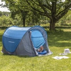 Dunlop Pop Up Tent 220 X 120 X 90 Cm - Grijs/ Blauw - 1 Persoons -Outdoor Kampeeruitrusting Winkel 1200x1200 1495