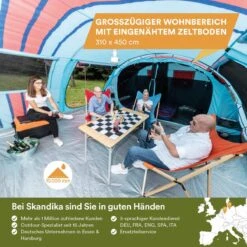 Skandika Gotland Tunneltent Voor 6 Personen, Grote Familietent In Racing-design, Ingenaaide Tentbodem, Waterdicht, 5000 Mm Waterkolom, Slaapcabine Met Scheidingswand, Muggennet (let Op, Komt Met Kleurfouten) -Outdoor Kampeeruitrusting Winkel 1200x1200 1525