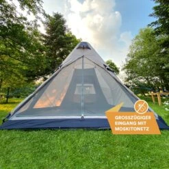 Skandika Tipi Kotona Air Opblaasbare Tent – Opblaasbare Tenten - 4 Persoons Tipi Tent – Tenten - Campingtent – Ingenaaide Tentvloer – Muggengaas – 260 Cm Stahoogte – 490 X 370 X 260 (L X B X H) – Outdoor, Camping, Tuin – Luchttent - Kamperen - Beige -Outdoor Kampeeruitrusting Winkel 1200x1200 1544