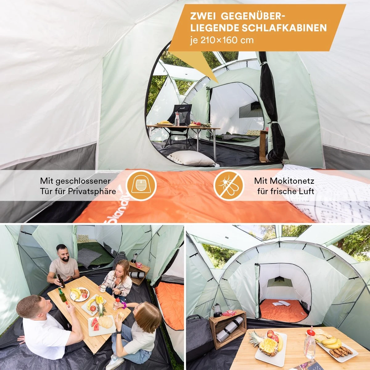 Skandika Bern 4 koepeltent - Koepeltent - Tenten - 4 persoons kampeertent met panoramisch dakraam, 2 slaapcabines, grondzeil, 210 cm stahoogte, waterdicht, 4000 mm waterkolom - Grote outdoor familie tent, kampeertent - grijs Skandika Bern 4 Koepeltent - Koepeltent - Tenten - 4 Persoons Kampeertent Met Panoramisch Dakraam, 2 Slaapcabines, Grondzeil, 210 Cm Stahoogte, Waterdicht, 4000 Mm Waterkolom - Grote Outdoor Familie Tent, Kampeertent - Grijs -Outdoor Kampeeruitrusting Winkel 1200x1200 1601