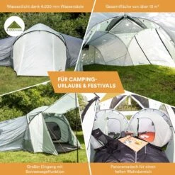 Skandika Bern 4 Koepeltent - Koepeltent - Tenten - 4 Persoons Kampeertent Met Panoramisch Dakraam, 2 Slaapcabines, Grondzeil, 210 Cm Stahoogte, Waterdicht, 4000 Mm Waterkolom - Grote Outdoor Familie Tent, Kampeertent - Grijs 2 Skandika Bern 4 Koepeltent - Koepeltent - Tenten - 4 Persoons Kampeertent Met Panoramisch Dakraam, 2 Slaapcabines, Grondzeil, 210 Cm Stahoogte, Waterdicht, 4000 Mm Waterkolom - Grote Outdoor Familie Tent, Kampeertent - Grijs -Outdoor Kampeeruitrusting Winkel 1200x1200 1602