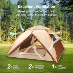 Merkloos Kamping Tent / Absolutely Waterproof, Lightweight Camping Tent With - Tent Ideal For Camping In The Garden, Dome Tent, 2 Merkloos Kamping Tent / Absolutely Waterproof, Lightweight Camping Tent With - Tent Ideal For Camping In The Garden, Dome Tent, -Outdoor Kampeeruitrusting Winkel 1200x1200 1636