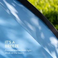 Navaris Windscherm Voor Het Strand - Zon- En Windbescherming Voor Drie Personen - Pop-up Speeltent Met UV- Bescherming - Beach Shelter Met Draagtas -Outdoor Kampeeruitrusting Winkel 1200x1200 1649
