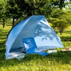 Navaris Windscherm Voor Het Strand - Zon- En Windbescherming Voor Drie Personen - Pop-up Speeltent Met UV- Bescherming - Beach Shelter Met Draagtas -Outdoor Kampeeruitrusting Winkel 1200x1200 1650