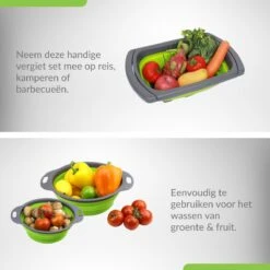 Buxibo - 3-Delige Keuken Vergiet Set Inklapbaar Groen/Grijs 5 Buxibo - 3-Delige Keuken Vergiet Set Inklapbaar Groen/Grijs -Outdoor Kampeeruitrusting Winkel 1200x1200 1690