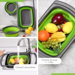 Buxibo - 3-Delige Keuken Vergiet Set Inklapbaar Groen/Grijs 7 Buxibo - 3-Delige Keuken Vergiet Set Inklapbaar Groen/Grijs -Outdoor Kampeeruitrusting Winkel 1200x1200 1691