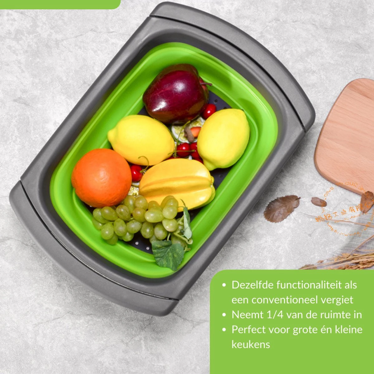 Buxibo - 3-Delige Keuken Vergiet Set Inklapbaar Groen/Grijs Buxibo - 3-Delige Keuken Vergiet Set Inklapbaar Groen/Grijs -Outdoor Kampeeruitrusting Winkel 1200x1200 1694