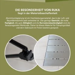 Skandika Ruka S Kleine Campingtafel – Campingtafels - Aluminium Campingtafel, Opvouwbaar, Zeer Licht, Eenvoudig Te Monteren, Stabiele Standaard - Opvouwtafel Voor Kamperen, Tenten Wandelen, Reizen, Thuis, Tuin – Tot Max. 20 Kg. - Grijs -Outdoor Kampeeruitrusting Winkel 1200x1200 170