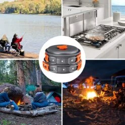 Camping Outdoor Kookset 13-delig Camping Servies En Pannen Pannenset Keukengerei - BPA-vrij & Geen Giftige Stoffen - Opvouwbaar & Licht - Ideaal Voor Reizen, Festival, Wandelen -Outdoor Kampeeruitrusting Winkel 1200x1200 1704