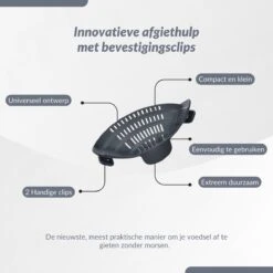 SensaHome- Siliconen Vergiet - Keuken Afgietdeksel - Afgiethulp - Siliconen - BPA Vrij - Grijs -Outdoor Kampeeruitrusting Winkel 1200x1200 1720