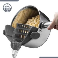 SensaHome- Siliconen Vergiet - Keuken Afgietdeksel - Afgiethulp - Siliconen - BPA Vrij - Grijs -Outdoor Kampeeruitrusting Winkel 1200x1200 1725