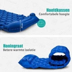 TRVLMORE Slaapmat - Zelfopblazend - 1 Persoons - Ingebouwde Pomp En Kussen - Blauw -Outdoor Kampeeruitrusting Winkel 1200x1200 1805