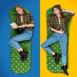 TRVLMORE Slaapmat - Zelfopblazend - 1 Persoons - Ingebouwde Pomp En Kussen - Groen -Outdoor Kampeeruitrusting Winkel 1200x1200 1816