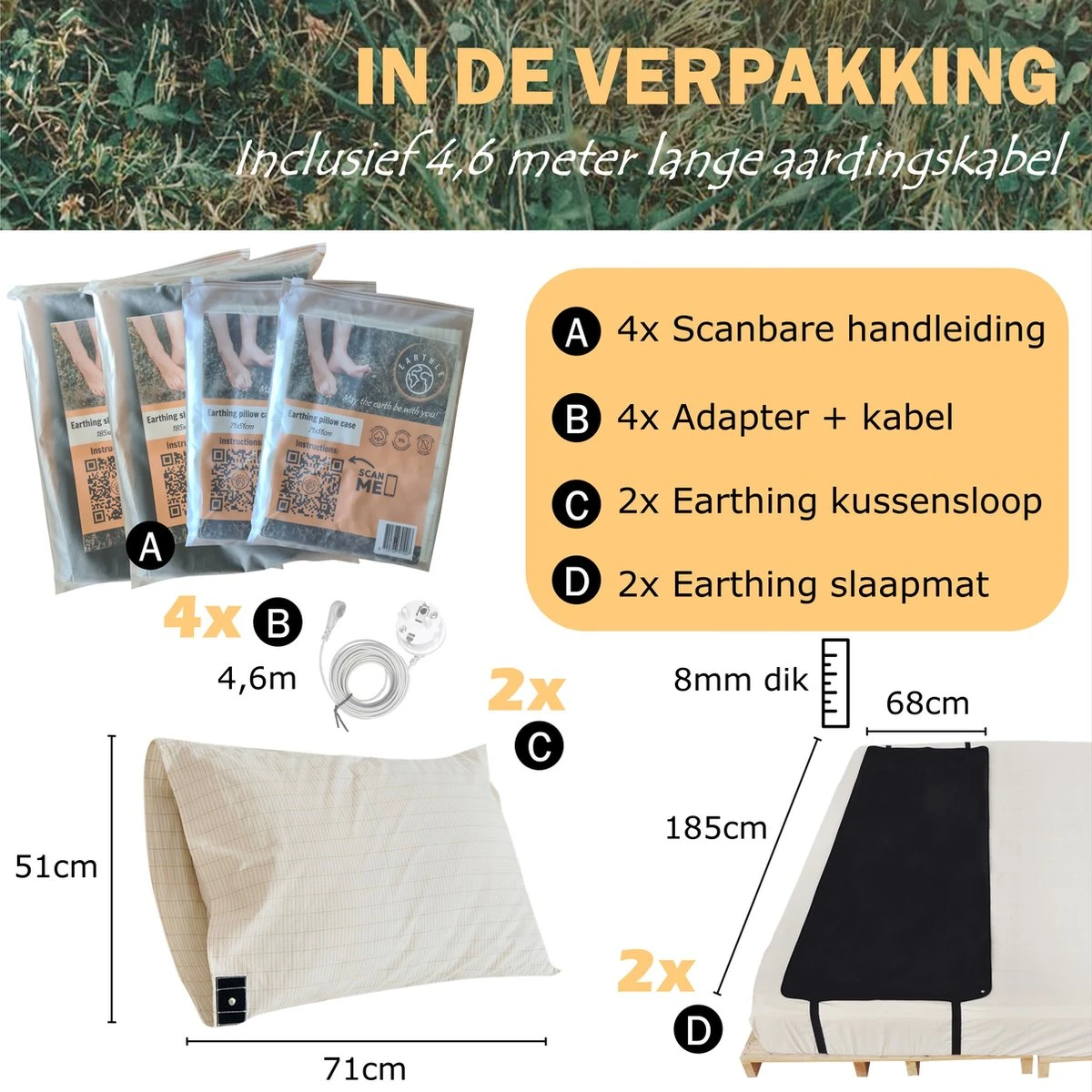 Earthle Volledige Earthing Tweepersoons Aardingsset - 2x Slaapmat + 2x Kussensloop - Aardingsmat - Aarden - Earthing Mat - Aarding - Grounding Mat - Kussensloop - Aardingskussensloop - Combo Deal Earthle Volledige Earthing Tweepersoons Aardingsset - 2x Slaapmat + 2x Kussensloop - Aardingsmat - Aarden - Earthing Mat - Aarding - Grounding Mat - Kussensloop - Aardingskussensloop - Combo Deal -Outdoor Kampeeruitrusting Winkel 1200x1200 1847