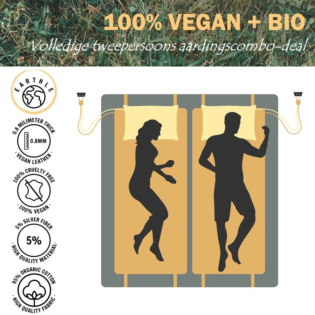Earthle Volledige Earthing Tweepersoons Aardingsset - 2x Slaapmat + 2x Kussensloop - Aardingsmat - Aarden - Earthing Mat - Aarding - Grounding Mat - Kussensloop - Aardingskussensloop - Combo Deal Earthle Volledige Earthing Tweepersoons Aardingsset - 2x Slaapmat + 2x Kussensloop - Aardingsmat - Aarden - Earthing Mat - Aarding - Grounding Mat - Kussensloop - Aardingskussensloop - Combo Deal -Outdoor Kampeeruitrusting Winkel 1200x1200 1851