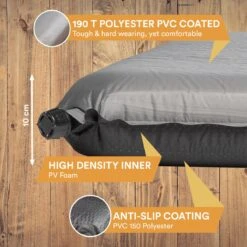 Skandika Easy Single Zelfopblaasbaar Slaapmat – Slaapmat – Slaapmat Zelfopblazend – Logeerbed – Polyester, PVC - Premium Zelfopblazend Luchtbed, Antislip-materiaal, Ideaal Voor Camping – Outdoor, Camping – Kamperen – 196 X 60 X 10 Cm – 3.2kg - Grijs -Outdoor Kampeeruitrusting Winkel 1200x1200 1859