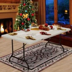 Casaria Tuintafel Opvouwbaar – Met Draaggreep 220x70 Cm – Wit -Outdoor Kampeeruitrusting Winkel 1200x1200 34