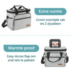 ForDig Koeltas L Grijs (15 Liter) - Gemaakt Van 600D Polyester Met PEVA-Voering - Ruimte Voor 20 Blikjes Of 10 Halve Liter Flessen - Opvouwbaar Koel Tas Met Easy-Acces Flap - Ruimte Voor Bestek - Picknick Cool Bag - Coolerbag - Grote Cooler 5 ForDig Koeltas L Grijs (15 Liter) - Gemaakt Van 600D Polyester Met PEVA-Voering - Ruimte Voor 20 Blikjes Of 10 Halve Liter Flessen - Opvouwbaar Koel Tas Met Easy-Acces Flap - Ruimte Voor Bestek - Picknick Cool Bag - Coolerbag - Grote Cooler -Outdoor Kampeeruitrusting Winkel 1200x1200 391