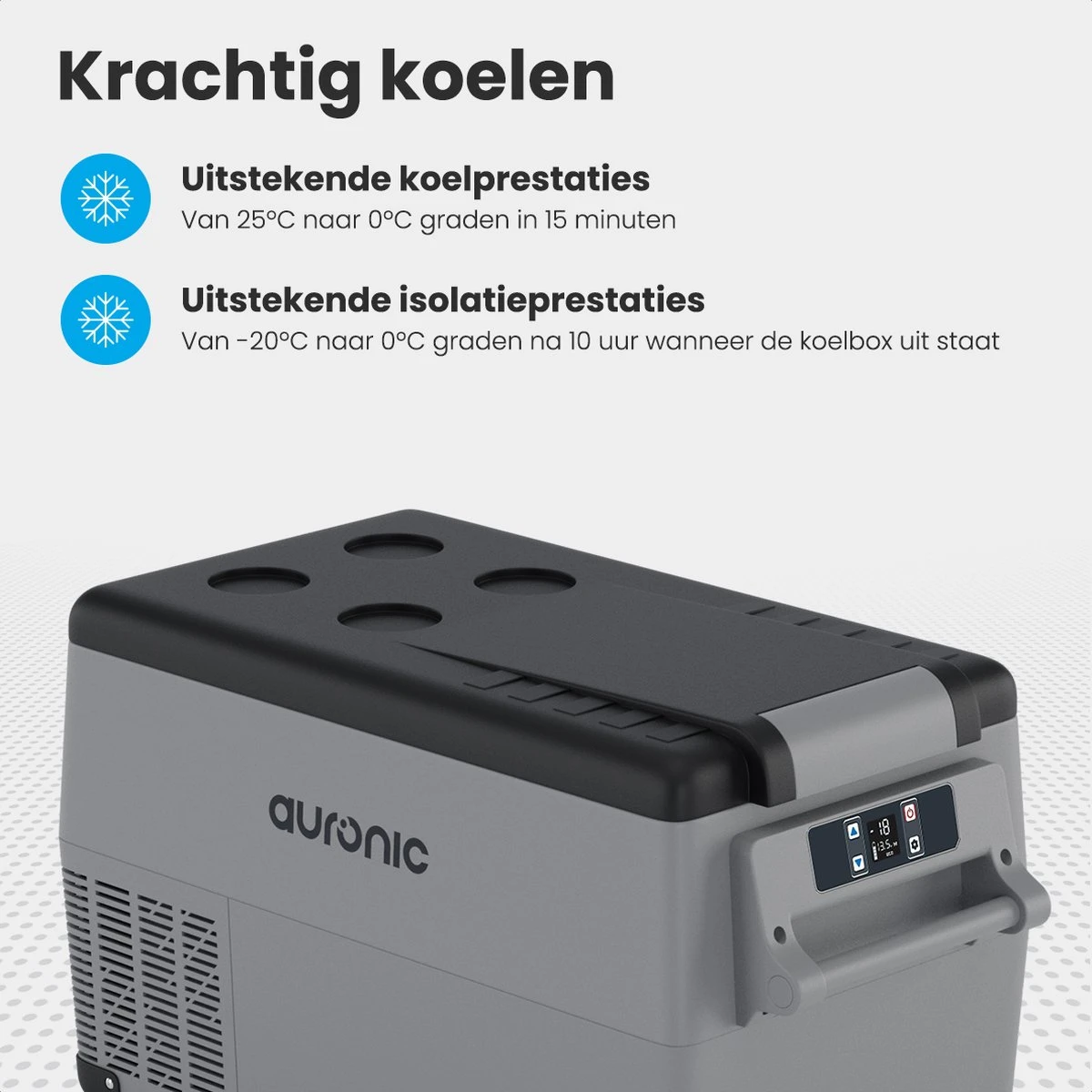 Auronic Elektrische Koelbox - 30.4L - Compressor - 12V en 240V - Grijs Auronic Elektrische Koelbox - 30.4L - Compressor - 12V En 240V - Grijs -Outdoor Kampeeruitrusting Winkel 1200x1200 648