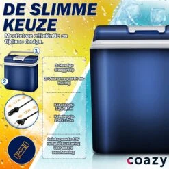 Coazy Koelbox 24L Elektrisch 12v 230 Volt - Met ECO Modus Voor Auto & Camping - Elektrische Frigobox Klein - Verkoelt En Verwarmt - Eco Modus - MiniBar - Electrische Mini Koelkast -Outdoor Kampeeruitrusting Winkel 1200x1200 750