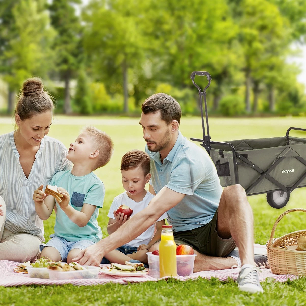 LifeGoods Bolderkar - Opvouwbaar - Draaibare wielen - 2 Standen - 70KG Draagkracht - Groen LifeGoods Bolderkar - Opvouwbaar - Draaibare Wielen - 2 Standen - 70KG Draagkracht - Groen -Outdoor Kampeeruitrusting Winkel 1200x1200 823