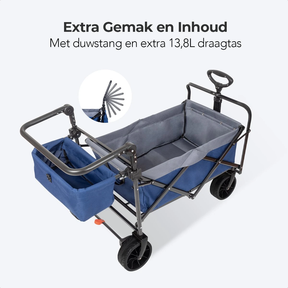 LifeGoods Bolderkar - Opvouwbaar - tot 120KG - 103L - Extra Draagtas en Duwstang - Wasbaar Polyester - 98x45cm - Blauw/Grijs LifeGoods Bolderkar - Opvouwbaar - Tot 120KG - 103L - Extra Draagtas En Duwstang - Wasbaar Polyester - 98x45cm - Blauw/Grijs -Outdoor Kampeeruitrusting Winkel 1200x1200 829