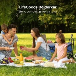 LifeGoods Bolderkar - Opvouwbaar - Tot 120KG - 103L - Extra Draagtas En Duwstang - Wasbaar Polyester - 98x45cm - Blauw/Grijs 5 LifeGoods Bolderkar - Opvouwbaar - Tot 120KG - 103L - Extra Draagtas En Duwstang - Wasbaar Polyester - 98x45cm - Blauw/Grijs -Outdoor Kampeeruitrusting Winkel 1200x1200 832